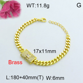 Fashion Brass Bracelet  F3B404018vhmv-J40