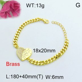 Fashion Brass Bracelet  F3B404019vhmv-J40