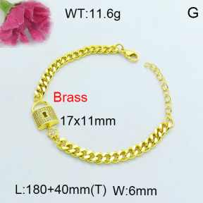 Fashion Brass Bracelet  F3B404020ahlv-J40