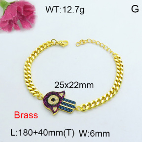 Fashion Brass Bracelet  F3B404023aija-J40