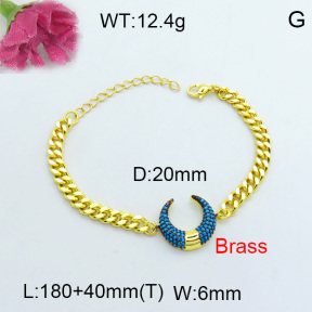 Fashion Brass Bracelet  F3B404024vhov-J40