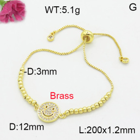 Fashion Brass Bracelet  F3B404028vbll-L017