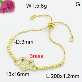 Fashion Brass Bracelet  F3B404029bbml-L017