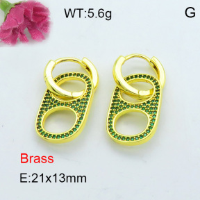 Fashion Brass Earrings  F3E402267vhov-J40