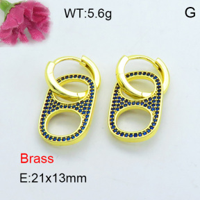 Fashion Brass Earrings  F3E402268vhov-J40