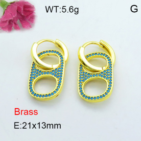 Fashion Brass Earrings  F3E402269vhov-J40