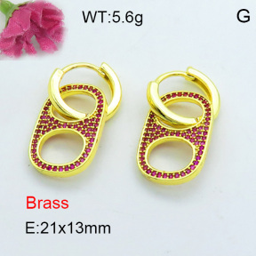 Fashion Brass Earrings  F3E402270vhov-J40
