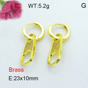 Fashion Brass Earrings  F3E402272vhmv-J40