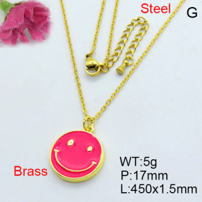 Fashion Brass Necklace  F3N300327bhva-J40