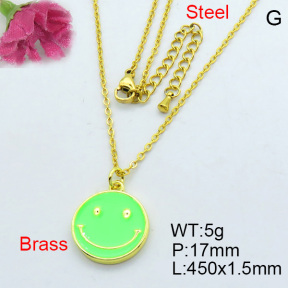 Fashion Brass Necklace  F3N300328bhva-J40