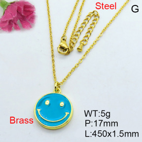 Fashion Brass Necklace  F3N300330bhva-J40