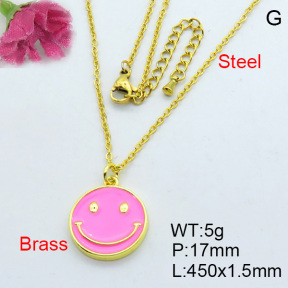 Fashion Brass Necklace  F3N300334bhva-J40