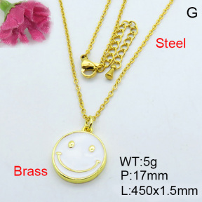 Fashion Brass Necklace  F3N300336bhva-J40