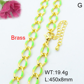Fashion Brass Necklace  F3N300338vhov-J40