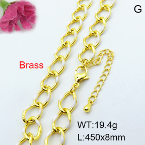 Fashion Brass Necklace  F3N300339vhov-J40