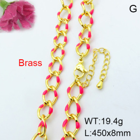 Fashion Brass Necklace  F3N300346vhov-J40