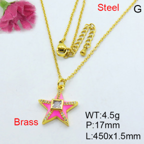Fashion Brass Necklace  F3N403200vhha-J40