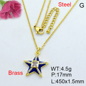Fashion Brass Necklace  F3N403203vhha-J40