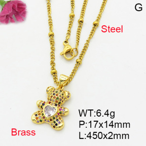 Fashion Brass Necklace  F3N403217vbmb-L017