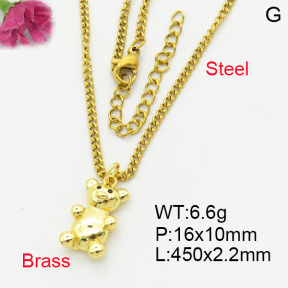 Fashion Brass Necklace  F3N403227vail-L017