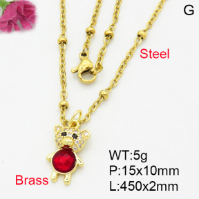 Fashion Brass Necklace  F3N403246aajl-L017