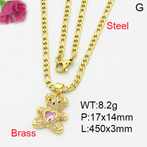 Fashion Brass Necklace  F3N403250vbmb-L017