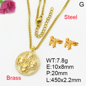 Fashion Brass Sets  F3S007095ablb-L017