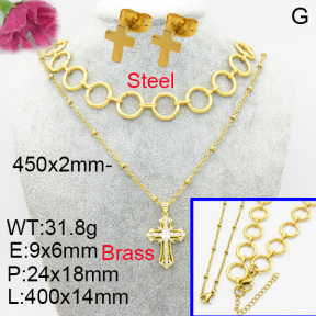 Fashion Brass Sets  F3S007144ablb-L017