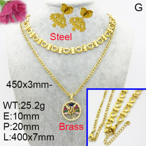 Fashion Brass Sets  F3S007147ablb-L017