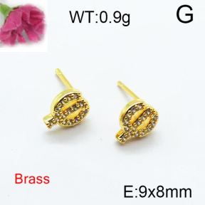 Fashion Brass Earrings  F6E403094bbov-J125