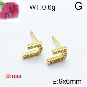 Fashion Brass Earrings  F6E403098bbov-J125