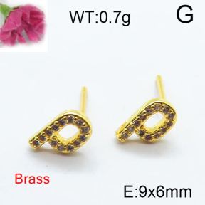 Fashion Brass Earrings  F6E403099bbov-J125