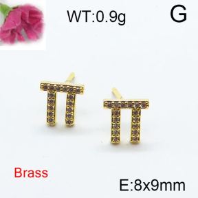 Fashion Brass Earrings  F6E403101bbov-J125