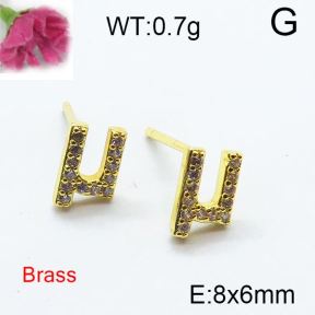 Fashion Brass Earrings  F6E403104bbov-J125