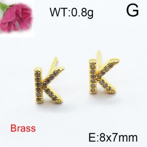 Fashion Brass Earrings  F6E403105bbov-J125