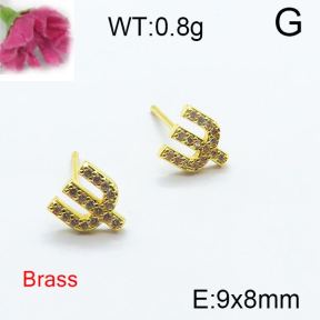 Fashion Brass Earrings  F6E403106bbov-J125