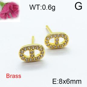 Fashion Brass Earrings  F6E403107bbov-J125