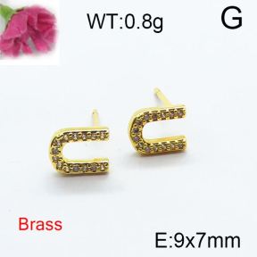 Fashion Brass Earrings  F6E403108bbov-J125