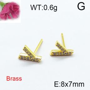 Fashion Brass Earrings  F6E403110bbov-J125