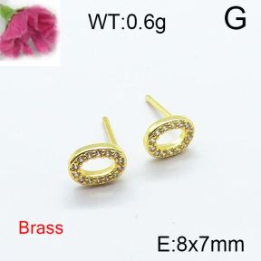 Fashion Brass Earrings  F6E403111bbov-J125