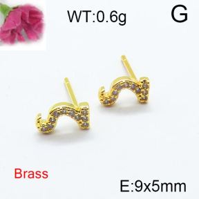 Fashion Brass Earrings  F6E403114bbov-J125