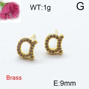 Fashion Brass Earrings  F6E403115bbov-J125