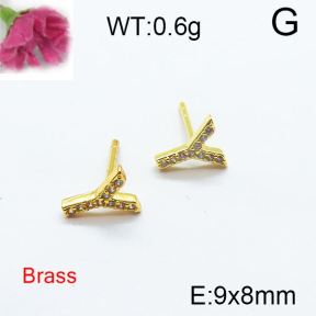 Fashion Brass Earrings  F6E403116bbov-J125