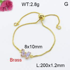 Fashion Brass Bracelet  F3B404031avja-G030