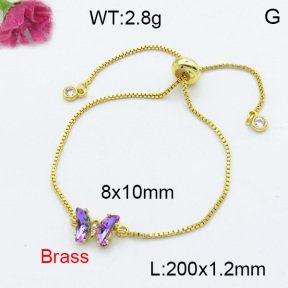 Fashion Brass Bracelet  F3B404045avja-G030