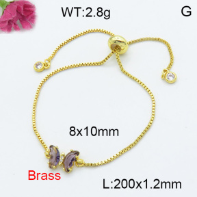 Fashion Brass Bracelet  F3B404048avja-G030