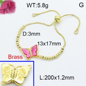 Fashion Brass Bracelet  F3B404054baka-G030
