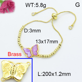 Fashion Brass Bracelet  F3B404057baka-G030