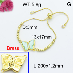 Fashion Brass Bracelet  F3B404060baka-G030