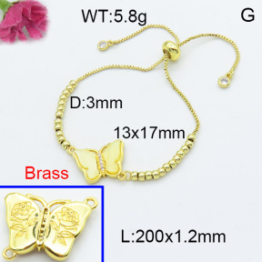 Fashion Brass Bracelet  F3B404063baka-G030